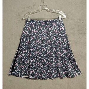 Tennis Sports Skirt w Shorts Women's Medium, Blue Floral, Pockets